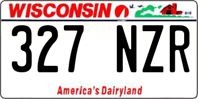 WI license plate 327NZR