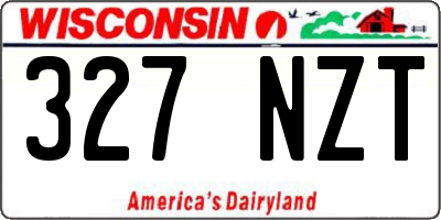 WI license plate 327NZT
