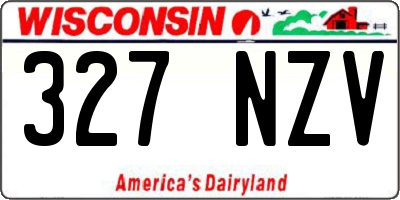 WI license plate 327NZV