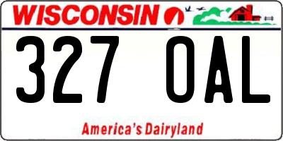 WI license plate 327OAL