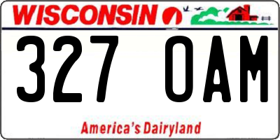 WI license plate 327OAM