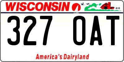 WI license plate 327OAT