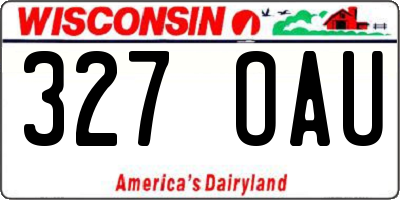 WI license plate 327OAU