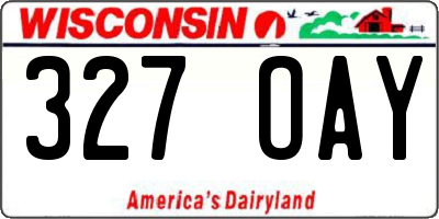 WI license plate 327OAY
