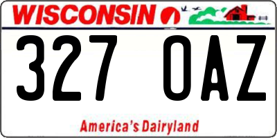 WI license plate 327OAZ