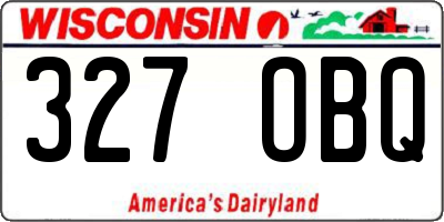 WI license plate 327OBQ
