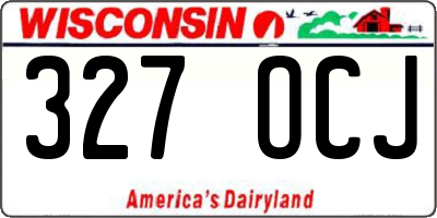 WI license plate 327OCJ