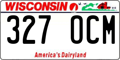 WI license plate 327OCM