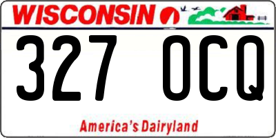 WI license plate 327OCQ
