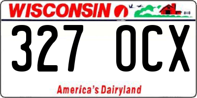 WI license plate 327OCX