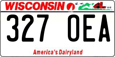 WI license plate 327OEA