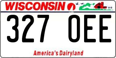 WI license plate 327OEE