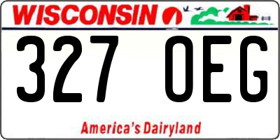 WI license plate 327OEG