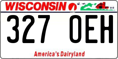 WI license plate 327OEH