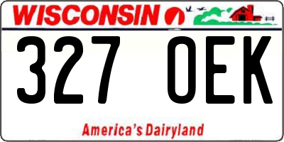 WI license plate 327OEK