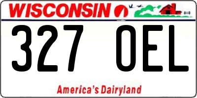 WI license plate 327OEL