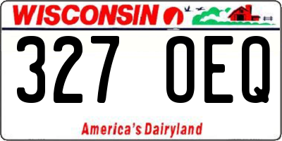 WI license plate 327OEQ