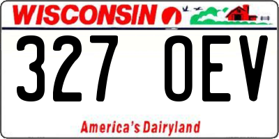 WI license plate 327OEV