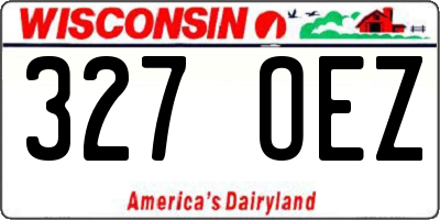WI license plate 327OEZ