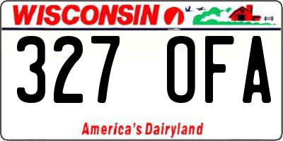 WI license plate 327OFA
