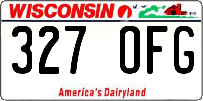 WI license plate 327OFG