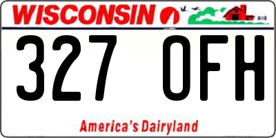 WI license plate 327OFH