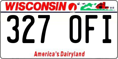 WI license plate 327OFI