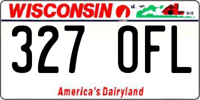 WI license plate 327OFL