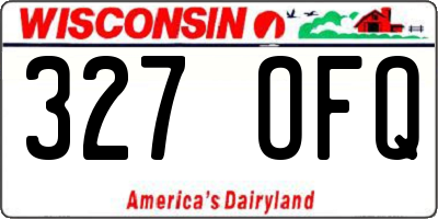 WI license plate 327OFQ