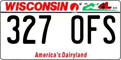 WI license plate 327OFS