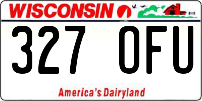 WI license plate 327OFU