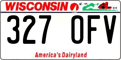 WI license plate 327OFV