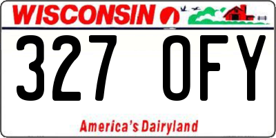 WI license plate 327OFY