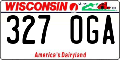 WI license plate 327OGA