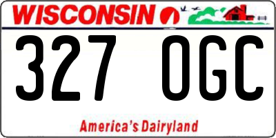 WI license plate 327OGC