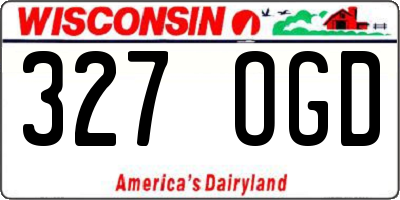 WI license plate 327OGD
