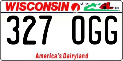 WI license plate 327OGG