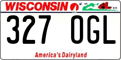 WI license plate 327OGL