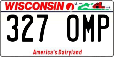 WI license plate 327OMP