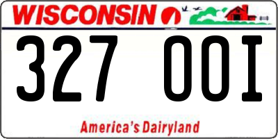 WI license plate 327OOI