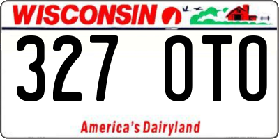 WI license plate 327OTO