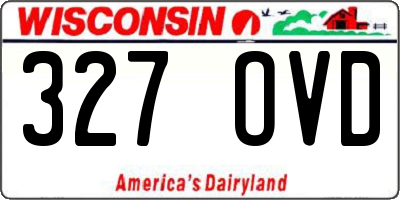 WI license plate 327OVD