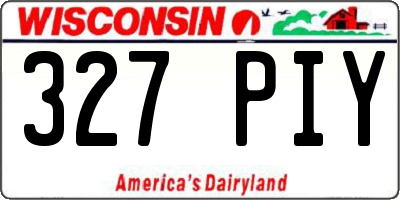 WI license plate 327PIY