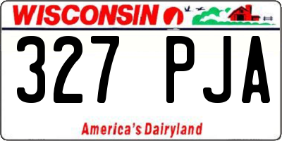 WI license plate 327PJA