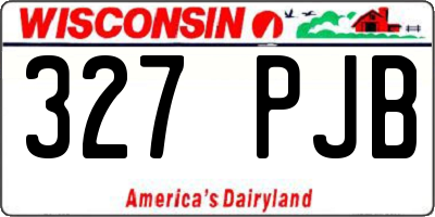 WI license plate 327PJB