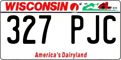 WI license plate 327PJC