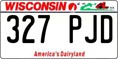 WI license plate 327PJD
