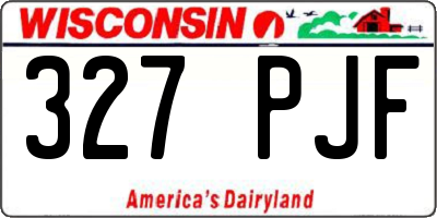 WI license plate 327PJF
