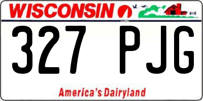 WI license plate 327PJG