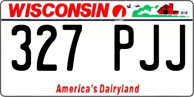 WI license plate 327PJJ